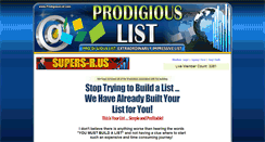 Desktop Screenshot of prodigiouslist.com