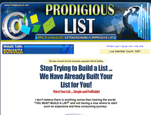 Tablet Screenshot of prodigiouslist.com